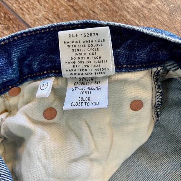 GRLFRND Helena Rigid High Waist Straight Jeans in Close to You, Size 31 - Picture 15 of 15